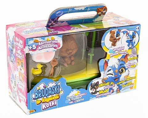 Figurka Brudaski w kąpieli Kotki Zestaw Łazienka, Łatek Epee