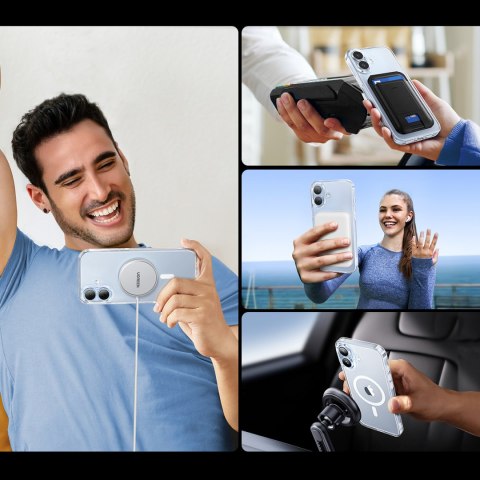 Etui case Classy Clear Magnetic na iPhone 16 Plus - przezroczyste UGREEN
