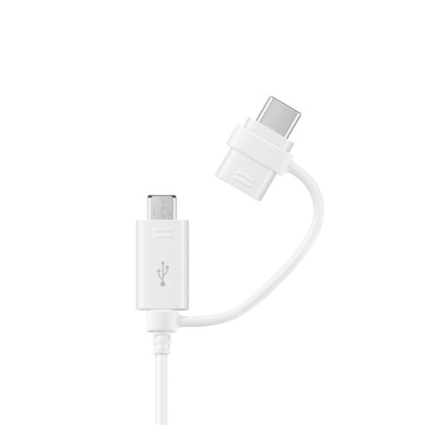 Kabel przewód Samsung Combo USB-A - micro USB i USB-C 1.5m - biały SAMSUNG