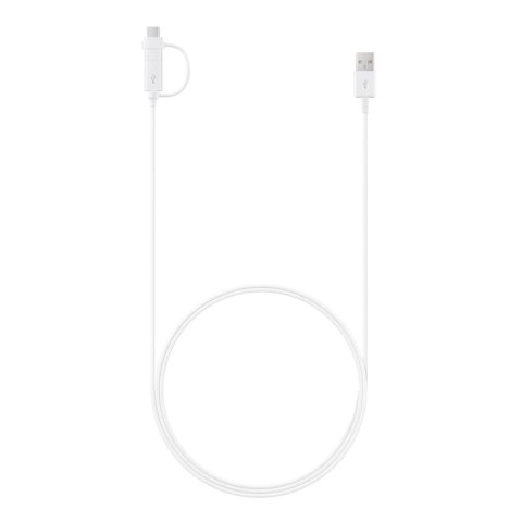 Kabel przewód Samsung Combo USB-A - micro USB i USB-C 1.5m - biały SAMSUNG