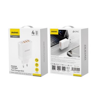 Ładowarka sieciowa 3x USB-A 1x USB-C PD 20W - biała DUDAO