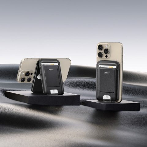 Portfel na karty Magnetic Wallet MagSafe z podstawką - czarny UGREEN