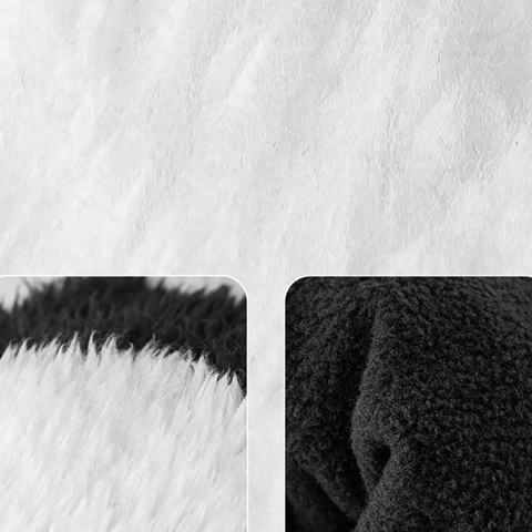 Rękawiczki narciarskie Panda dla dzieci i dorosłych rozmiar S - czarne/białe Qunature