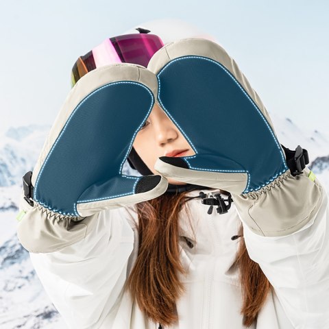 Rękawiczki narciarskie bez palców Full Length rozmiar L wodoodporne - czarne Qunature