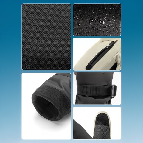 Rękawiczki narciarskie bez palców Full Length rozmiar L wodoodporne - czarne Qunature