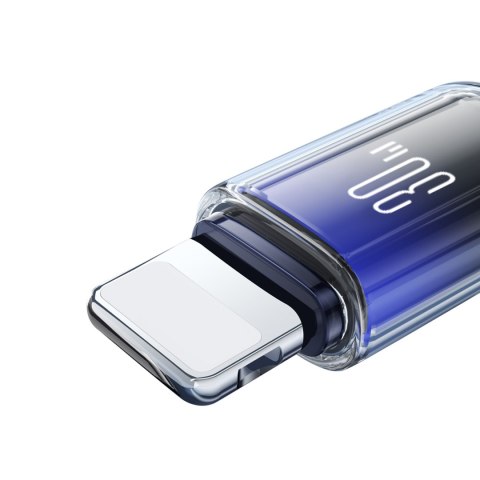 Kabel przewód Crystal-Clear Series 30W USB-C - iPhone Lightning 1.2m - czarny JOYROOM