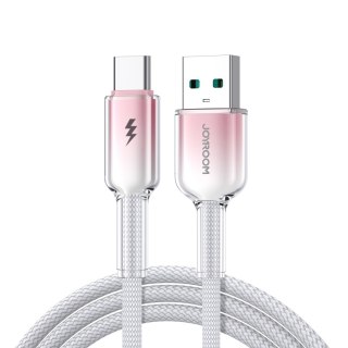 Kabel przewód Crystal-Clear Series 3A USB-A - USB-C 1.2m - biały JOYROOM