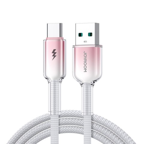 Kabel przewód Crystal-Clear Series 3A USB-A - USB-C 1.2m - biały JOYROOM