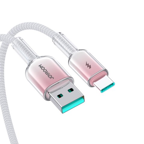 Kabel przewód Crystal-Clear Series 3A USB-A - USB-C 1.2m - biały JOYROOM