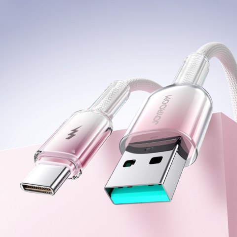 Kabel przewód Crystal-Clear Series 3A USB-A - USB-C 1.2m - biały JOYROOM