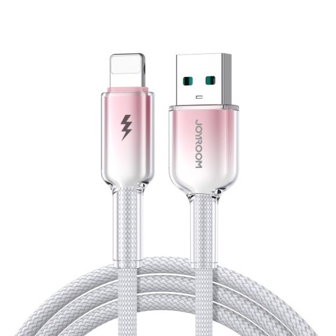 Kabel przewód Crystal-Clear Series 3A USB-A - iPhone Lightning 1.2m - biały JOYROOM
