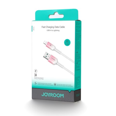 Kabel przewód Crystal-Clear Series 3A USB-A - iPhone Lightning 1.2m - biały JOYROOM