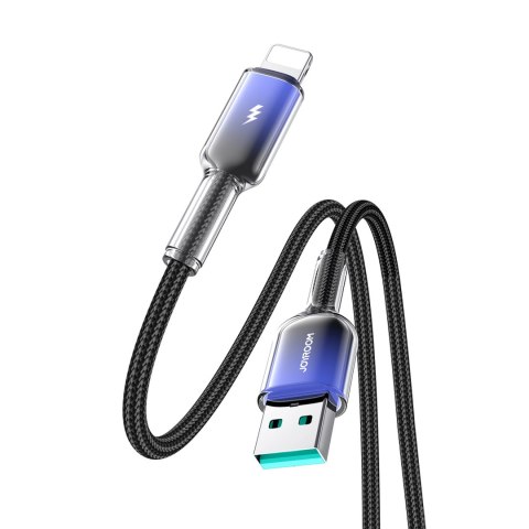 Kabel przewód Crystal-Clear Series 3A USB-A - iPhone Lightning 1.2m - czarny JOYROOM