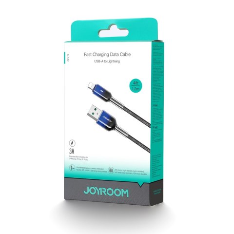 Kabel przewód Crystal-Clear Series 3A USB-A - iPhone Lightning 1.2m - czarny JOYROOM