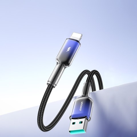 Kabel przewód Crystal-Clear Series 3A USB-A - iPhone Lightning 1.2m - czarny JOYROOM