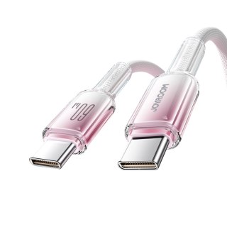 Kabel przewód Crystal-Clear Series 60W USB-C - USB-C 1.2m - biały JOYROOM