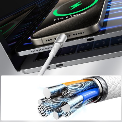 Kabel przewód Cutting-Edge Series 30W USB-C - iPhone Lightning 1.2m - szary JOYROOM