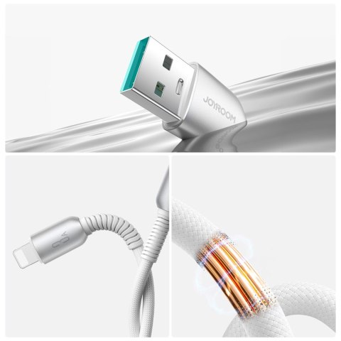 Kabel przewód Cutting-Edge Series 3A USB-A - iPhone Lightning 1.2m - szary JOYROOM
