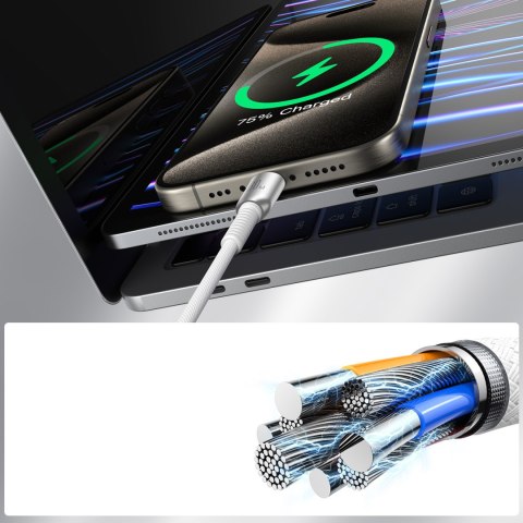 Kabel przewód Cutting-Edge Series 60W USB-C - USB-C 1.2m - szary JOYROOM