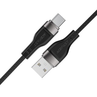 Kabel przewód USB-A - USB-C 3A z magnetycznym organizerem 1.2m - czarny ACEFAST