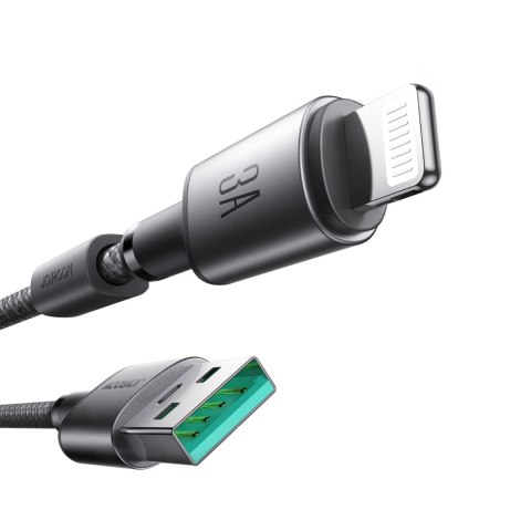 Kabel przewód USB-A - iPhone Lightning z organizerem uchwytem magnetycznym 1.2m - szary JOYROOM