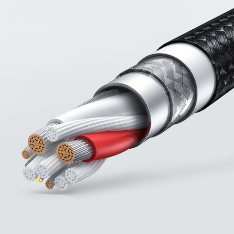 Kabel przewód w oplocie USB-A - iPhone Lightning MFi 1.5m - czarny UGREEN