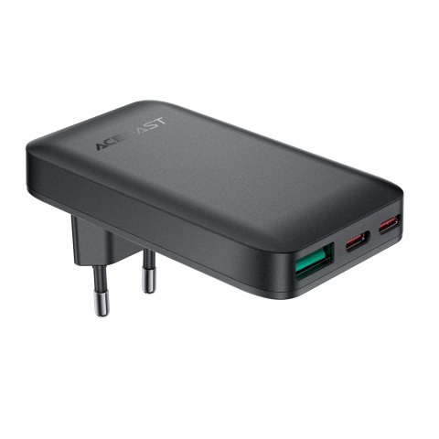 Ładowarka sieciowa płaska 65W GaN 2 USB-C USB-A ultra cienka - czarna ACEFAST