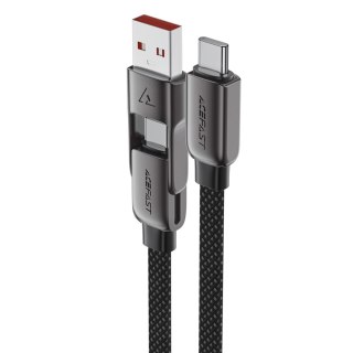 Kabel przewód USB-C - USB-A / USB-C 480Mb/s 3A 0.2m - czarny ACEFAST