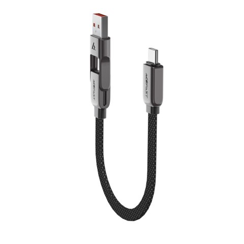 Kabel przewód USB-C - USB-A / USB-C 480Mb/s 3A 0.2m - czarny ACEFAST