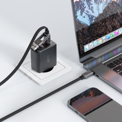 Kabel przewód USB-C - USB-A / USB-C 480Mb/s 3A 1.2m - czarny ACEFAST