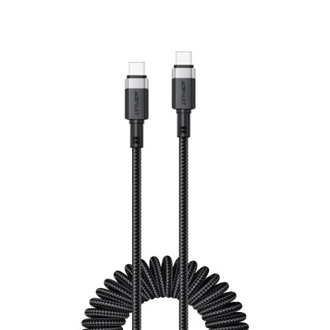 Kabel przewód spiralny USB-C - USB-C 480Mb/s 3A 1.2m - czarny ACEFAST