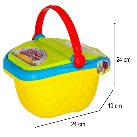 Kosz piknikowy koszyk fast food pizza burger jedzenie prowiant przekąski na piknik Kik Sp. z o. o. Sp. k.