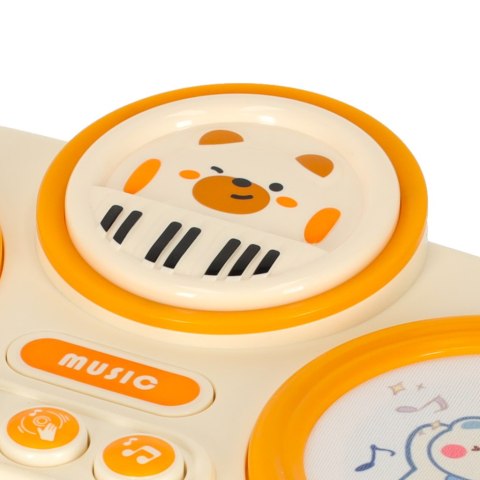 Pianinko organki interaktywne dla dzieci edukacyjne beżowe Kik Sp. z o. o. Sp. k.