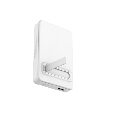 Powerbank magnetyczny Qi2 10000mAh z podstawką USB-A USB-C 22.5W PD - biały WOZINSKY