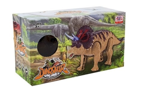 Dinozaur Triceratops Żółty Na Baterie LEAN Toys