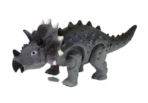 Dinozaur na Baterie Triceratops Szary LEAN Toys