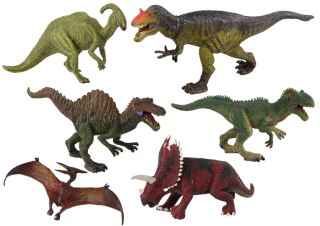 Duży Zestaw Dinozaurów 6 sztuk Figurka Dinozaur Prehistoryczne Okazy LEAN Toys