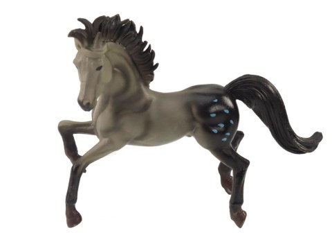 Figurka Konia Brązowy Szary Koń Stojący Stajnia Farma Cute Horse LEAN Toys