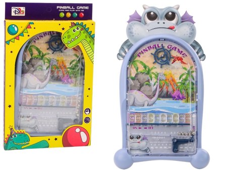 Gra Zręcznościowa Pinball Dinozaury Smok Stojak Niebieski LEAN Toys