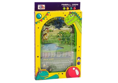 Gra Zręcznościowa Pinball Dinozaury Stojak Zielony LEAN Toys