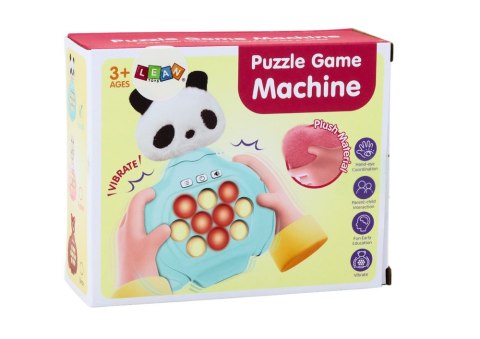 Gra Pop-It Panda Pluszowa Konsola Zręcznościowa Wibracje Sensoryczna LEAN Toys