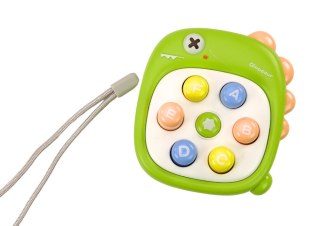 Gra Zręcznościowa Whack A Mole Literki Dinozaur Zielona LEAN TOYS