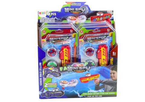 Zestaw Pistolet Wyrzutnia 2 Metalowe Krążki Czerwony Światła LEAN Toys