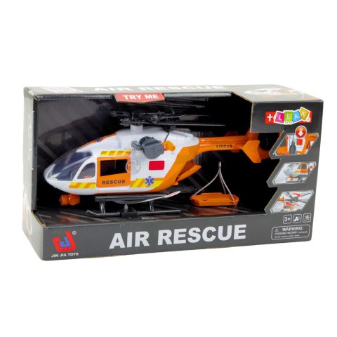 Helikopter Ratunkowy Hak Nosze Światła Dźwięki 1:14 LEAN Toys