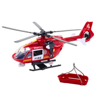 Helikopter Straży Pożarnej Hak Nosze Światła Dźwięki 1:12 LEAN Toys