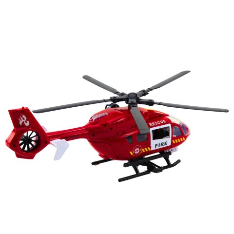 Helikopter Straży Pożarnej Hak Nosze Światła Dźwięki 1:12 LEAN Toys