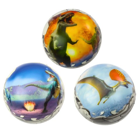 Piłka Do Odbijania Ugniatania Piankowa Piłeczka Dinozaury 7cm LEAN TOYS