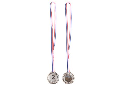 Srebrny Medal Drugie Miejsce Nagroda Trofeum Cynkowy 6,5cm LEAN TOYS