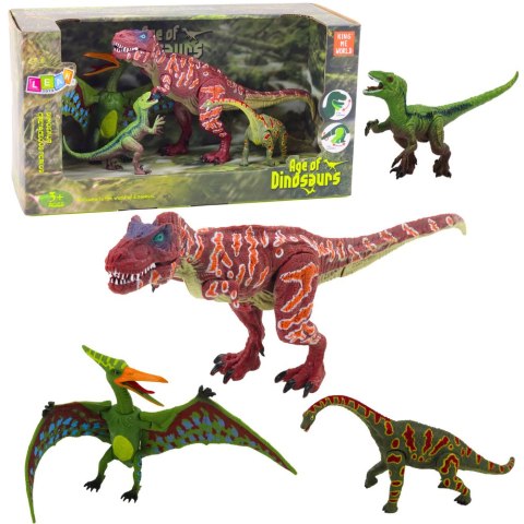 Zestaw Figurek Dinozaury Ruchome Nogi Paszcze 4szt LEAN Toys