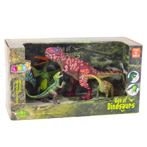 Zestaw Figurek Dinozaury Ruchome Nogi Paszcze 4szt LEAN Toys